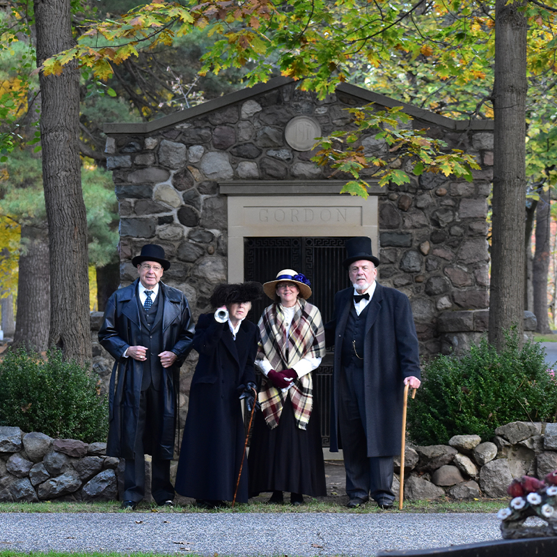 Reenactors at History Cemetery Tour
