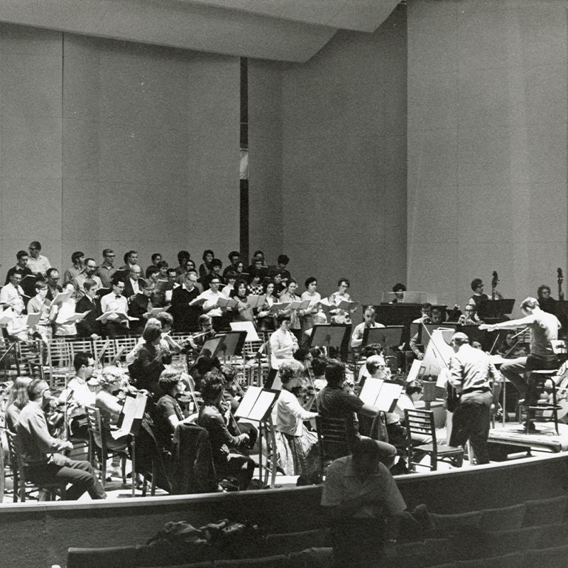 Midland Symphony Orchestra rehearsal in 1971