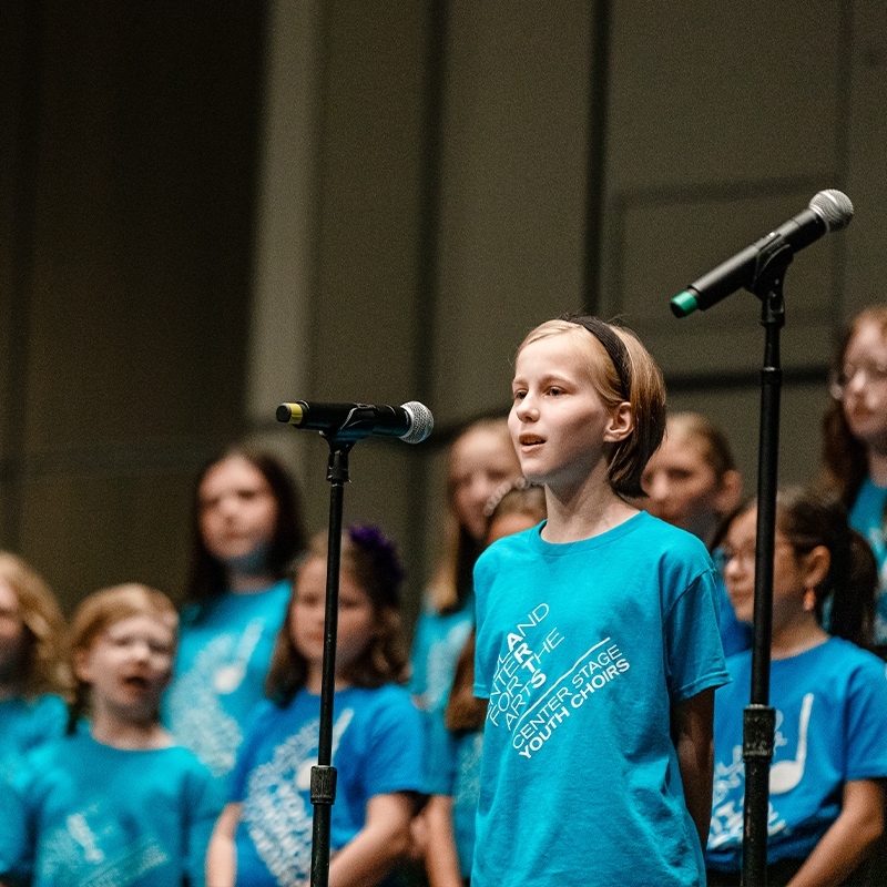 Youth Honor Choir singers performing at Midland Center for the Arts.