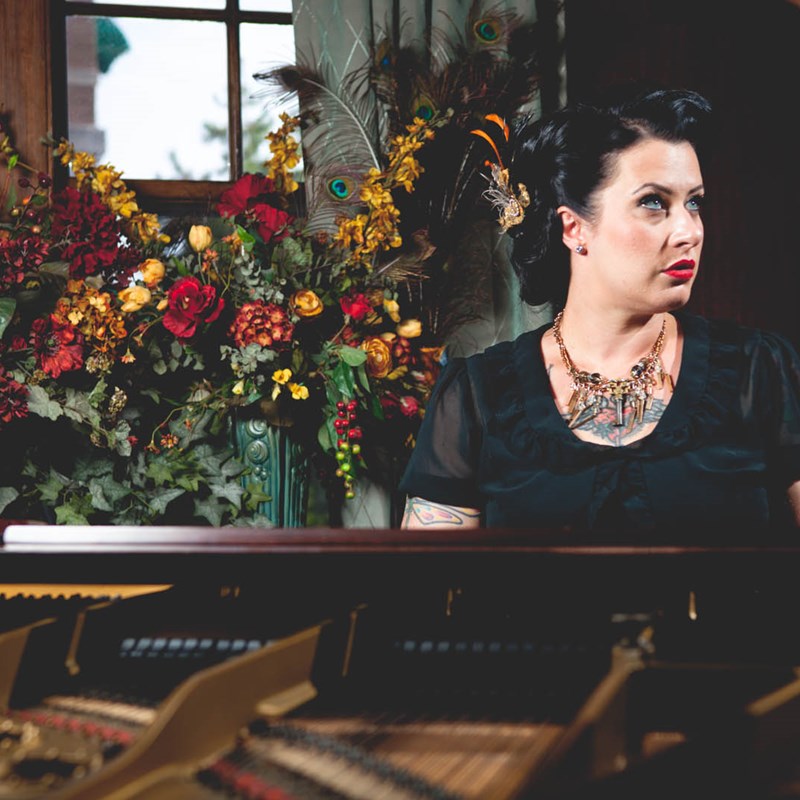 Davina at the piano
