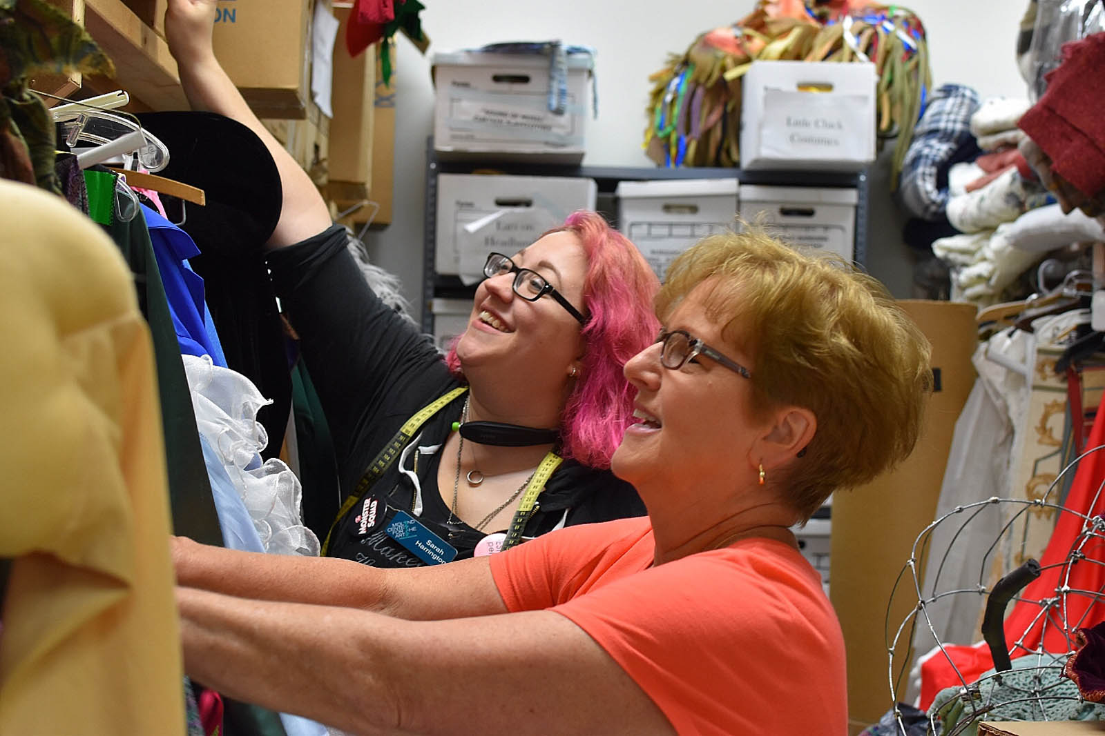 Backstage at the costume shop