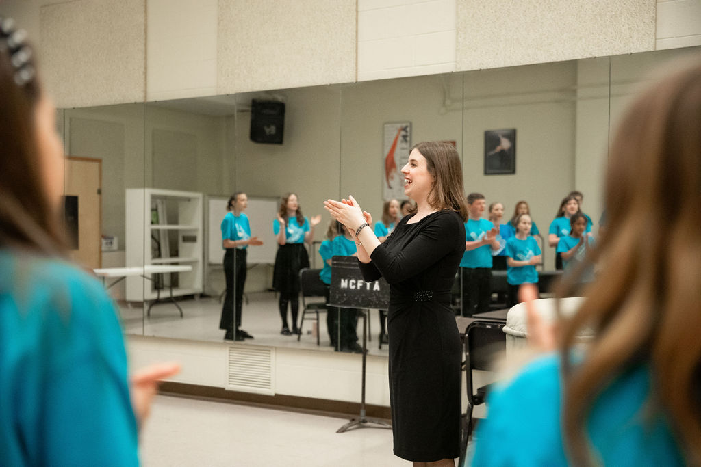 Anna Doering leading a practice