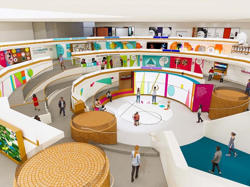 Birds Eye Rendering of Hall of Ideas