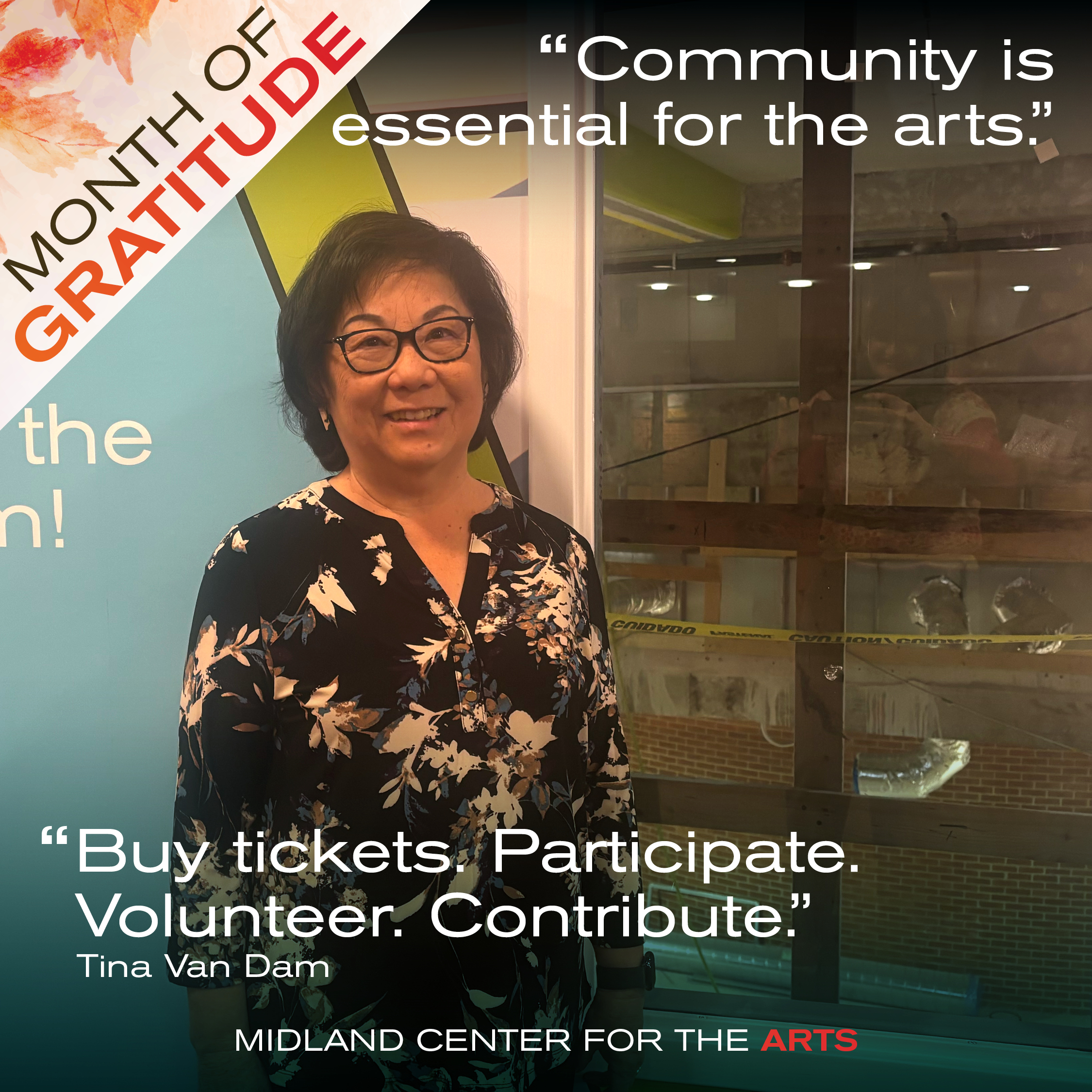 Tina Van Dam "Community is essential for the arts"